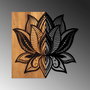 Wallity Lotus 10 Escultura de pared en Nogal y Negro